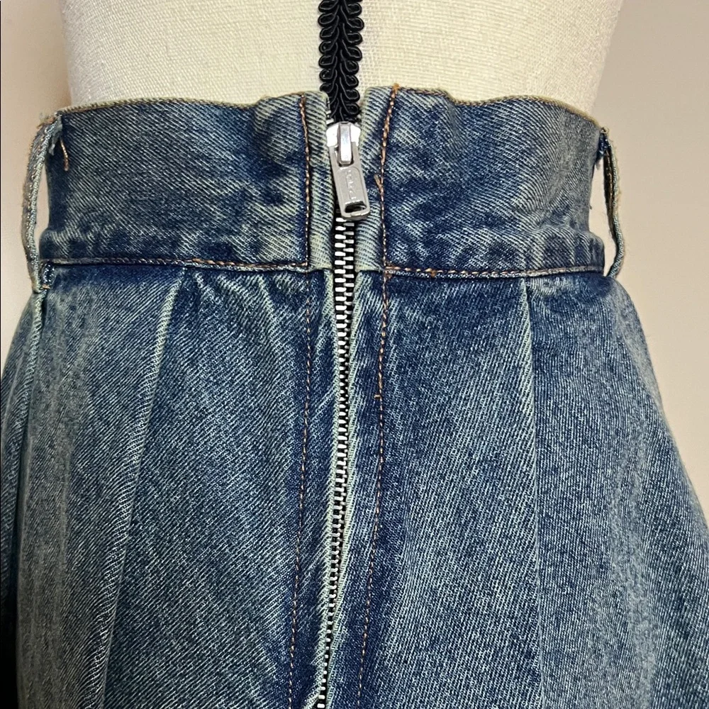 🪁🪣🩱Denim Pleated Mini Skirt - Blue